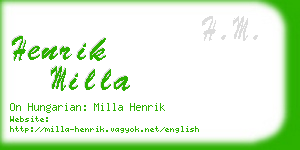 henrik milla business card